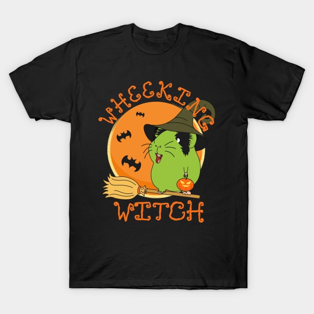 Guinea Pig Witch Halloween Costume T-Shirt by LulululuPainting